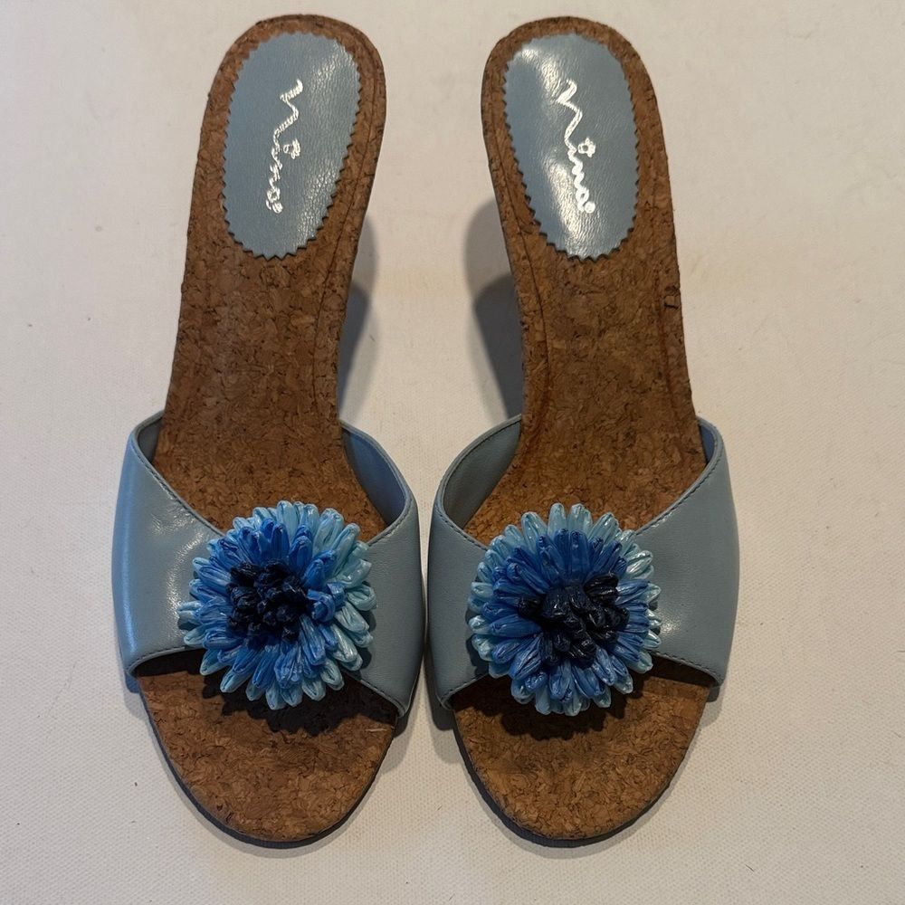 Vince Blue Floral Women's Sandals